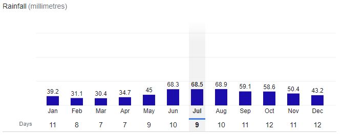 Syktyvkar City Rainfall