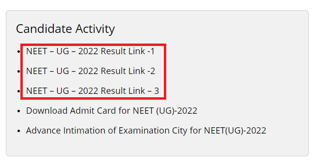 NEET UG 2022 Result Step 2