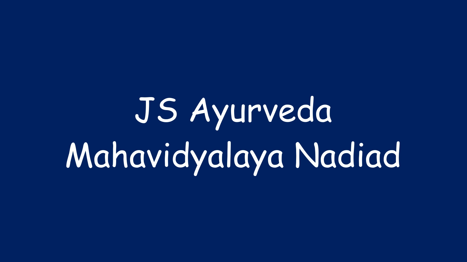 JS Ayurveda Mahavidyalaya Nadiad