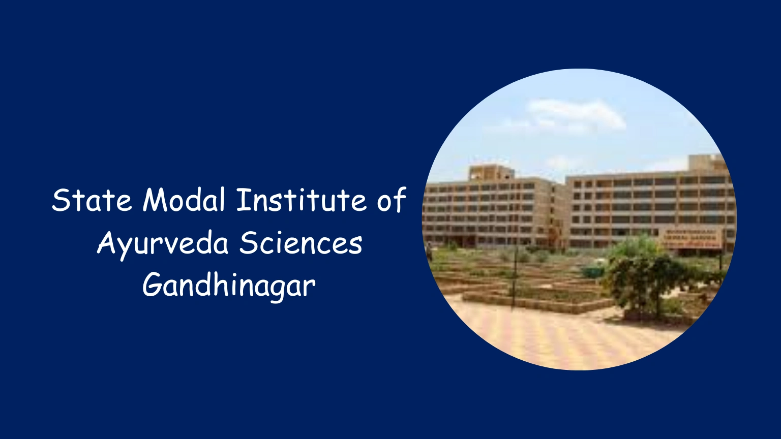 State Modal Institute of Ayurveda Sciences Gandhinagar