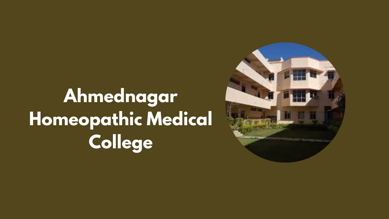 Ahmednagar Homeopathic Medical College