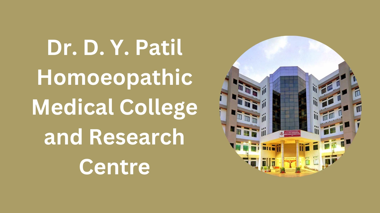 DY Patil Homoeopathic College Pune