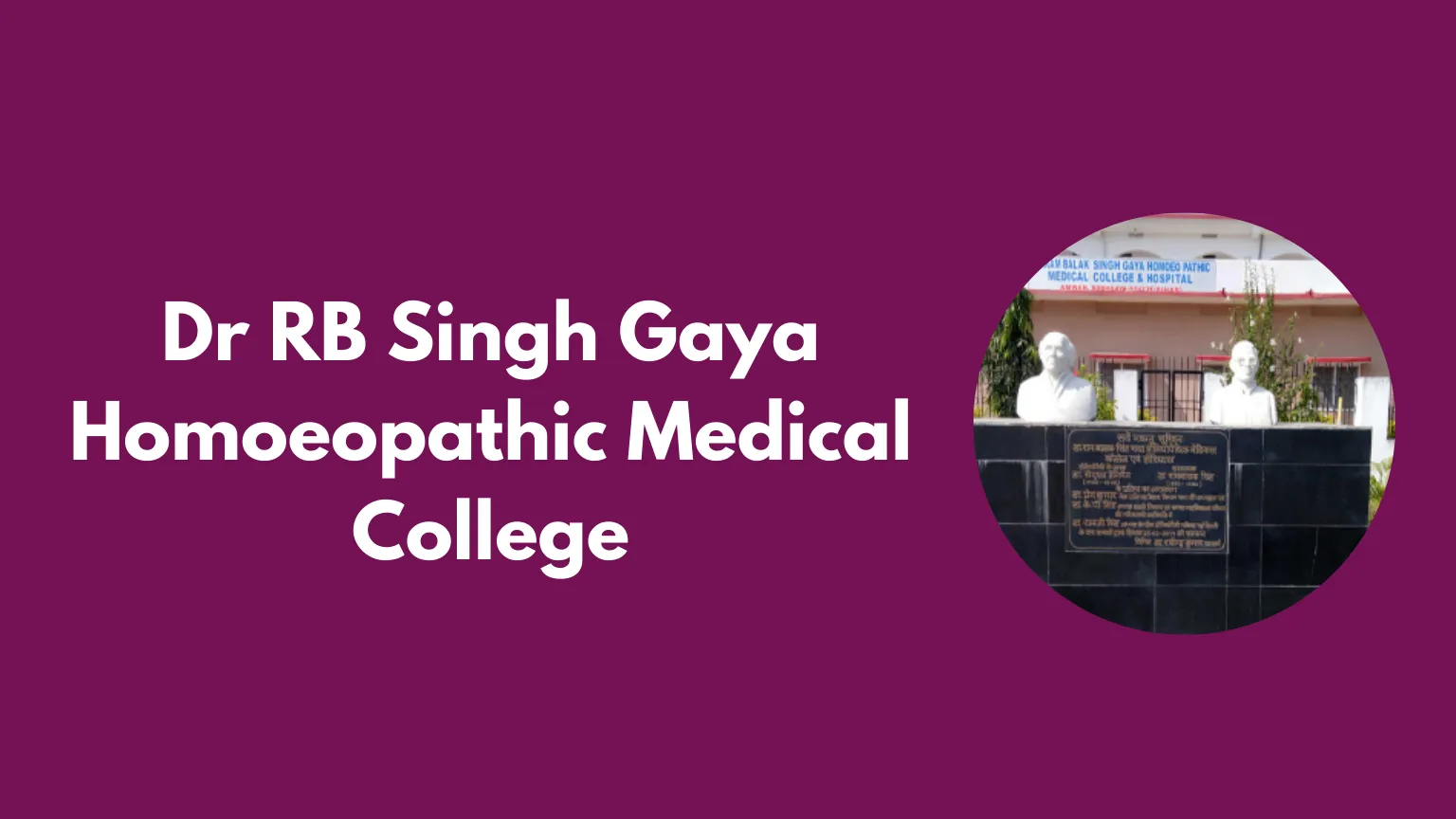 Dr RB Singh Gaya Homoeopathic Medical College