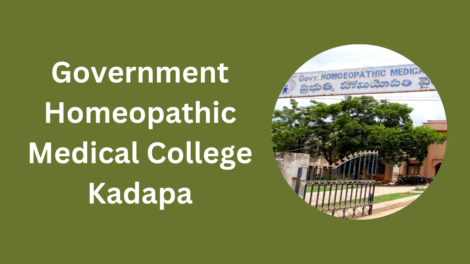 Government Homeopathic Medical College Kadapa