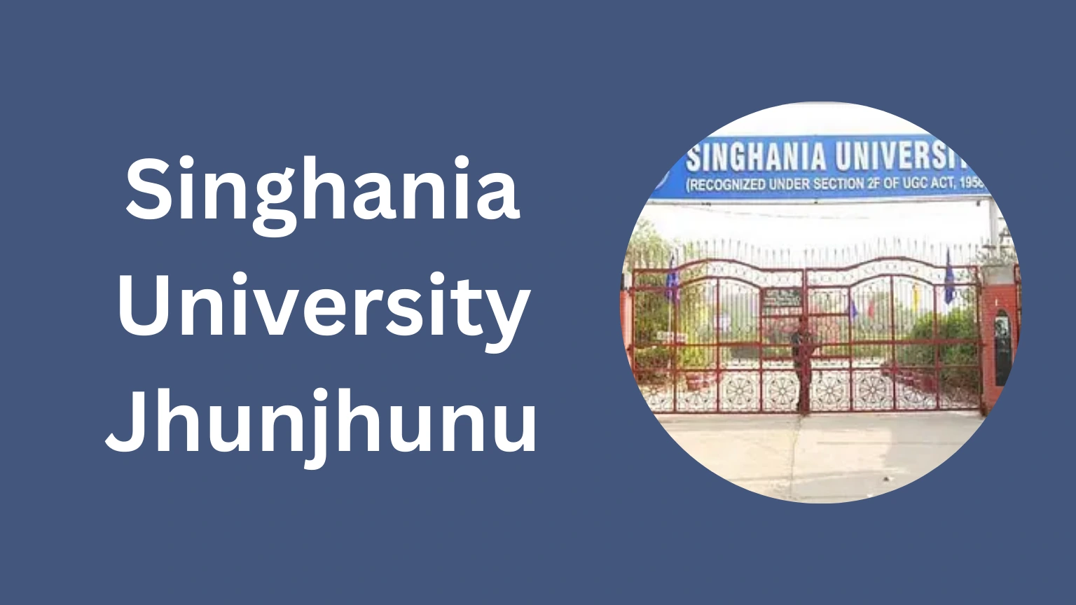 Singhania University Jhunjhunu