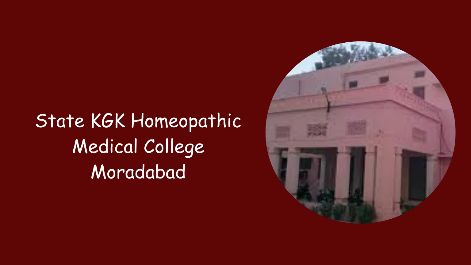 State KGK Homeopathic Medical College Moradabad