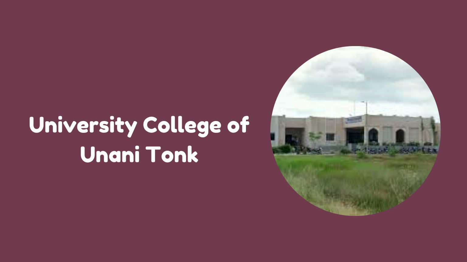 University College of Unani Tonk