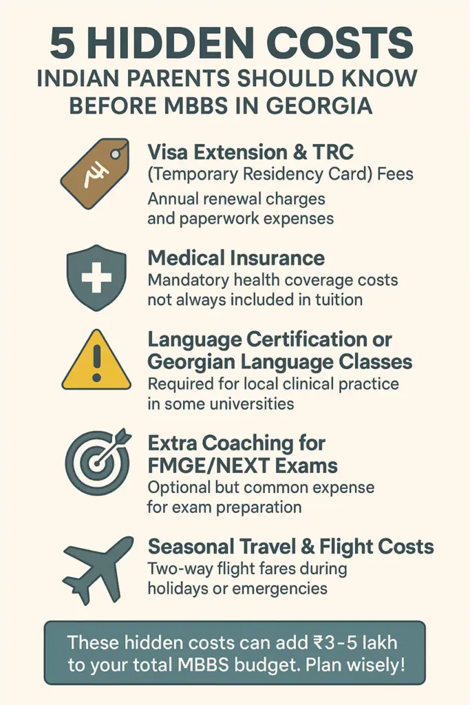 5 Hidden cost of MBBS in Georgia 2025